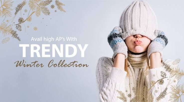 Winter clothing collection featuring warm seasonal fashion